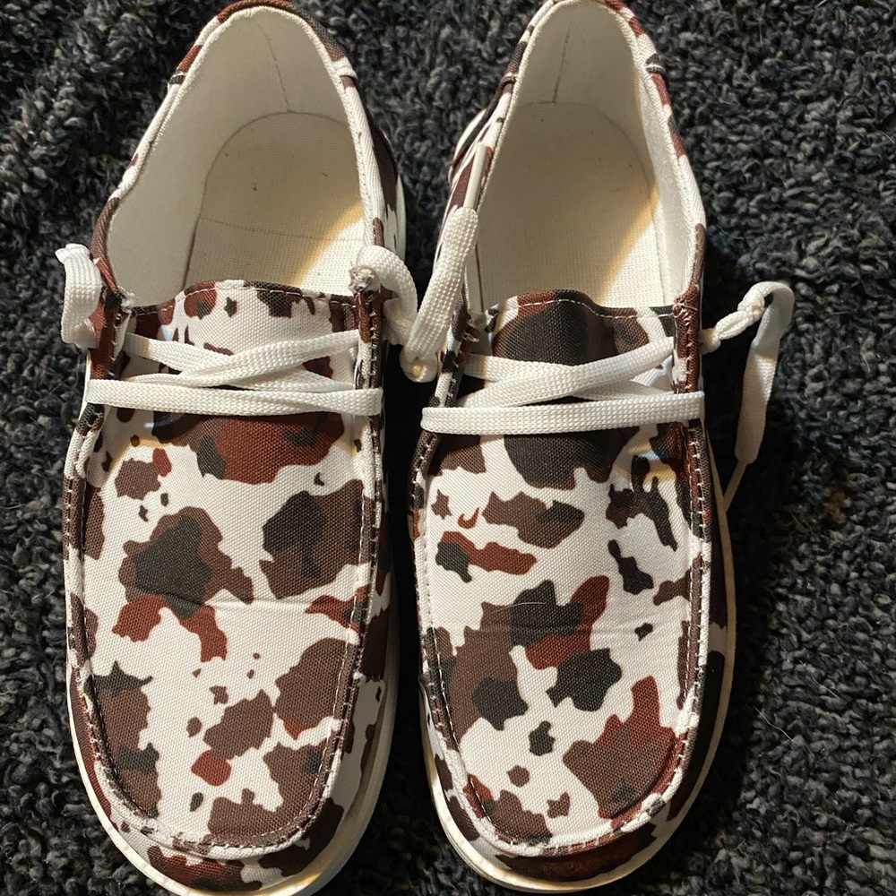 Cow print shoes